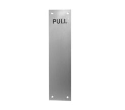 Engraved Pull Fingerplate (305mm x 75mm), Satin Aluminium