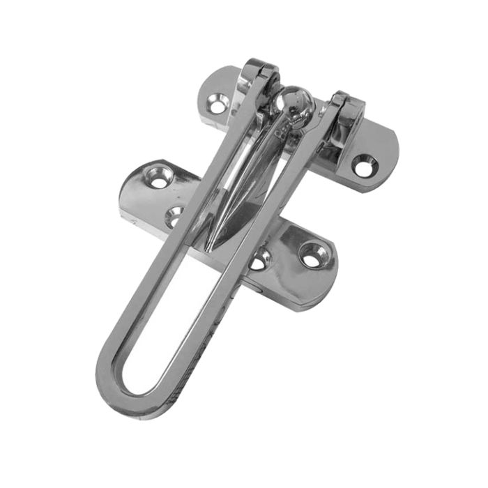 Security Door Guard, Polished Chrome
