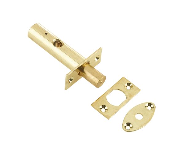 Frelan Hardware Mortice Rack Bolt – 28mm Backset – Polished Brass