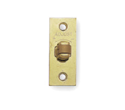 Adjustable Rollerbolt Catch With Brass Roller, Polished Brass