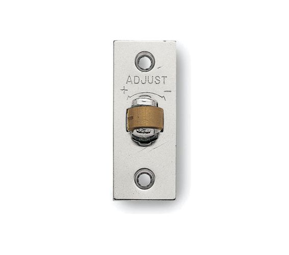 Adjustable Rollerbolt Catch With Brass Roller, Satin Nickel