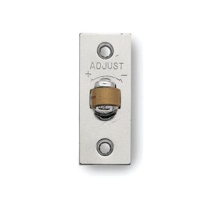 Adjustable Rollerbolt Catch With Brass Roller, Satin Nickel