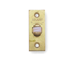 Adjustable Rollerbolt Catch With Nylon Roller, Electro Brass