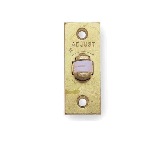 Adjustable Rollerbolt Catch With Nylon Roller, Electro Brass