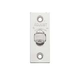 Adjustable Rollerbolt Catch With Nylon Roller, Polished Chrome