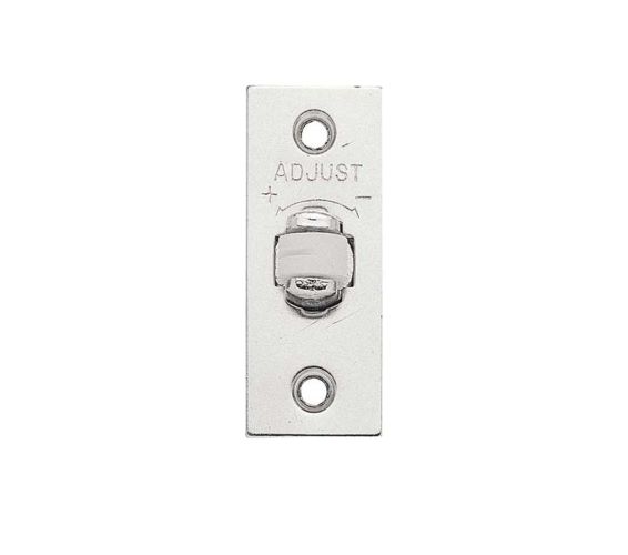 Adjustable Rollerbolt Catch With Nylon Roller, Polished Chrome