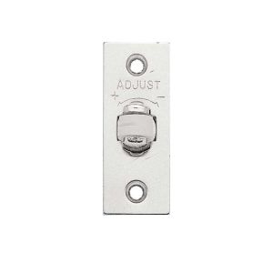 Adjustable Rollerbolt Catch With Nylon Roller, Polished Chrome