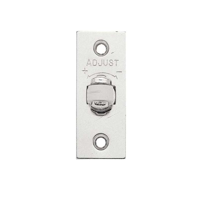 Adjustable Rollerbolt Catch With Nylon Roller, Polished Chrome