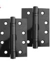 4 Inch Steel Ball Bearing Door Hinges – Black Finish