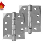 4 Inch Ball Bearing Hinges, Polished Chrome