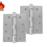 4 Inch Ball Bearing Hinges, Satin Chrome