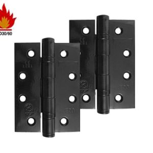 4 Inch Fire Rated Stainless Steel Ball Bearing Hinges, Black Finish