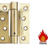 4 Inch Door Closer Set Spring Hinge, Polished Brass (sold in packs of 3)