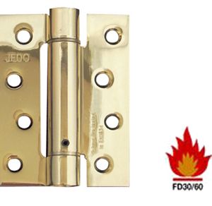 4 Inch Door Closer Set Spring Hinge, Polished Brass (sold in packs of 3)