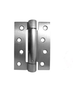4 Inch Door Closer Set Spring Hinge, Satin Chrome (sold in packs of 3)