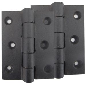 3 Inch Butt Hinges, Black Finish (sold in pairs)