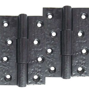 4 Inch Butt Hinges, Black Finish (sold in pairs)