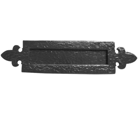 Fleur De Lys Letter Plate (350mm x 85mm), Black Antique