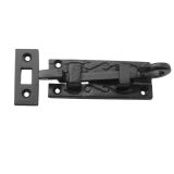 Necked Barrel Bolt (100mm), Black Antique