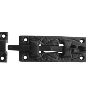 Straight Barrel Bolt (100mm), Black Antique