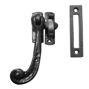 Casement Fastener Hook & Mortice Plate, Black Antique