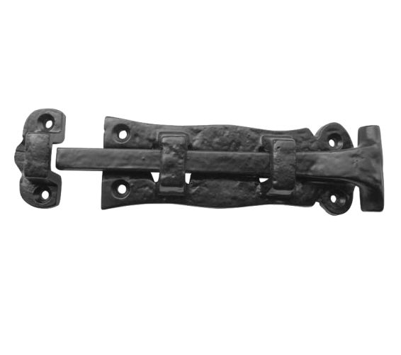 Straight Barrel Bolt (125mm), Black Antique