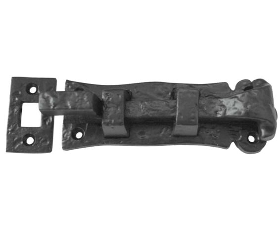 Necked Barrel Bolt (125mm), Black Antique