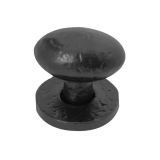 Oval Cupboard Knob (40mm x 30mm), Black Antique