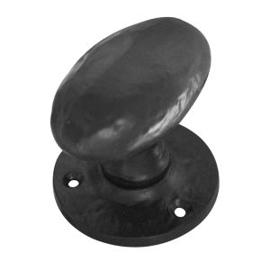Oval Shape Mortice Door Knob – Black Antique (sold in pairs)