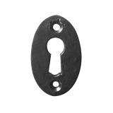 Oval Standard Profile Escutcheon - 50mm - Black Antique