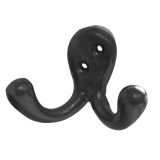 Double Robe Hook, Black Antique