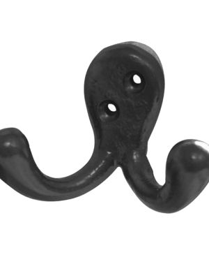 Double Robe Hook, Black Antique