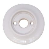 Alternative Backplate Option For Porcelain Mortice Door Knobs, White (sold in pairs)