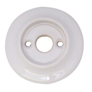 Alternative Backplate Option For Porcelain Mortice Door Knobs, White (sold in pairs)