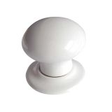 Porcelain Mortice Door Knobs, Plain White