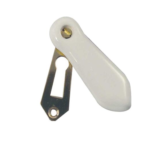 Porcelain Covered Standard Profile Escutcheons, Plain White