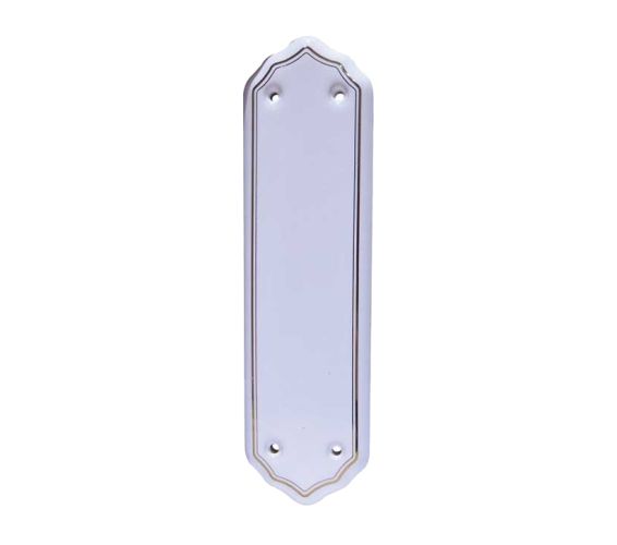 Porcelain Fingerplate (280mm x 78mm), Goldline White
