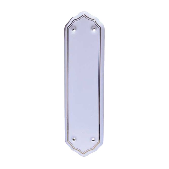Porcelain Fingerplate (280mm x 78mm), Goldline White