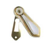 Porcelain Covered Standard Profile Escutcheons, White Porcelain With Goldline