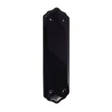 Porcelain Fingerplate (280mm x 78mm), Plain Black
