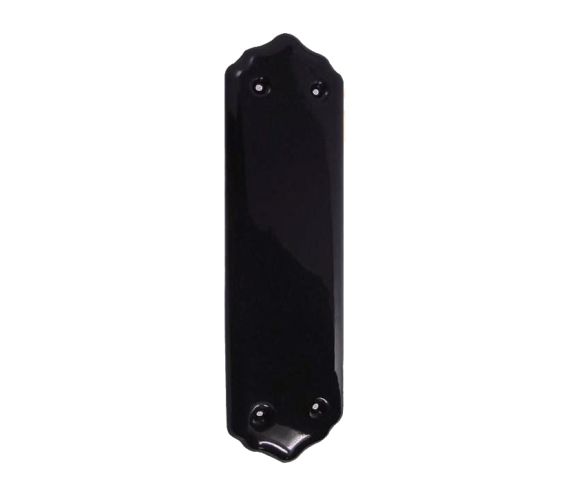 Porcelain Fingerplate (280mm x 78mm), Plain Black