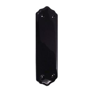 Porcelain Fingerplate (280mm x 78mm), Plain Black