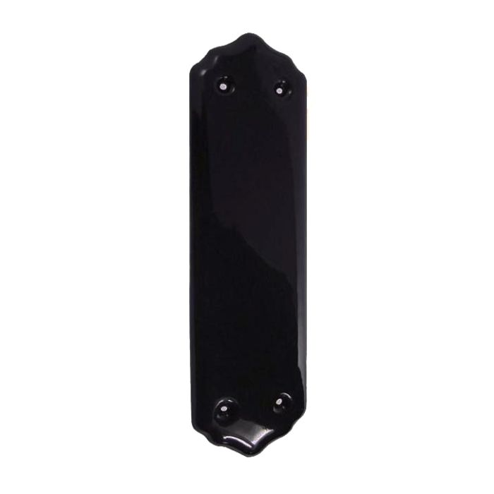 Porcelain Fingerplate (280mm x 78mm), Plain Black