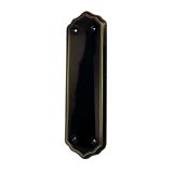 Porcelain Fingerplate (280mm x 78mm), Goldline Black