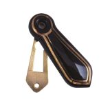 Porcelain Covered Standard Profile Escutcheons, Goldline Black