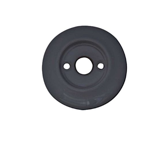 Alternative Backplate Option For Porcelain Mortice Door Knobs, Black (sold in pairs)