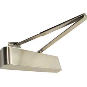 Contract Size 2-4 Overhead Door Closer With Matching Arm, Satin Nickel