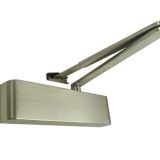 Slimline Architectural Size 2-5 Overhead Door Closer With Matching Arm (DDA Compliant), Silver Enamelled