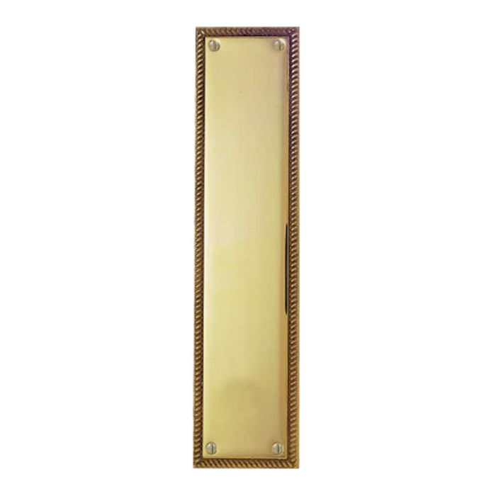 Georgian Fingerplate (305mm x 75mm), Polished Brass