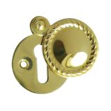 Standard Profile Georgian Covered Escutcheon, Polished Brass
